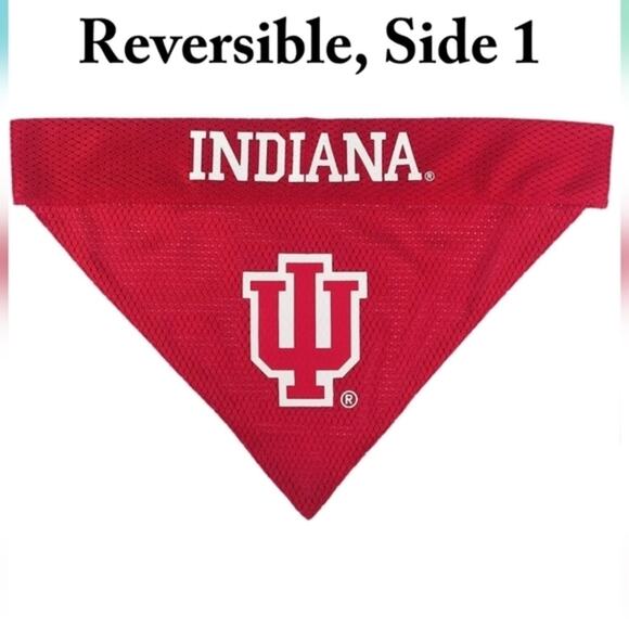 Indiana Hoosiers NCAA Reversible Home‎ & Away Collar Bandana Pet Wear S/M - Picture 7 of 8